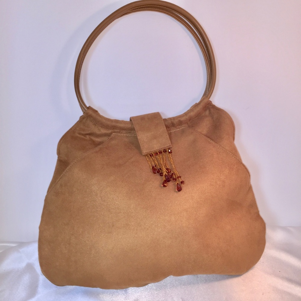 🛍Glow by JLo faux suede bag with round handles - Picture 4 of 6